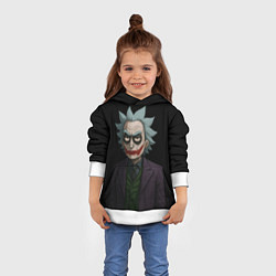Толстовка-худи детская Рик - Джокер, цвет: 3D-белый — фото 2