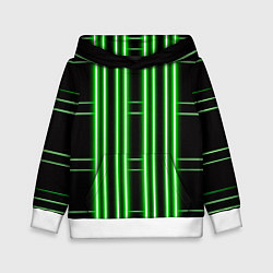 Толстовка-худи детская Neon green, цвет: 3D-белый