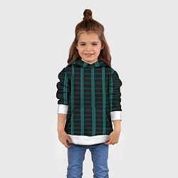 Толстовка-худи детская Color blue dark stripe, цвет: 3D-белый — фото 2