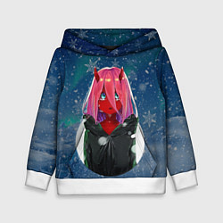 Толстовка-худи детская Anime XX Zero Two Kid, цвет: 3D-белый