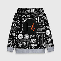 Толстовка-худи детская Twenty one pilots rock logo, цвет: 3D-меланж