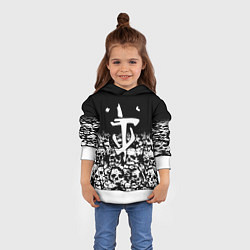 Толстовка-худи детская Doom черепа, цвет: 3D-белый — фото 2