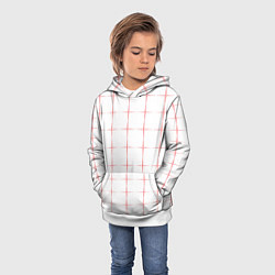 Толстовка-худи детская Color white red crosses, цвет: 3D-белый — фото 2