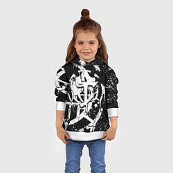 Толстовка-худи детская Doom smile game, цвет: 3D-белый — фото 2