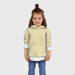 Толстовка-худи детская Color beige green crosses, цвет: 3D-белый — фото 2