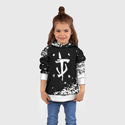 Толстовка-худи детская Doom белый всплеск красок, цвет: 3D-белый — фото 2