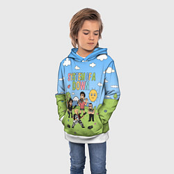 Толстовка-худи детская System of a Down, мультяшный, цвет: 3D-белый — фото 2
