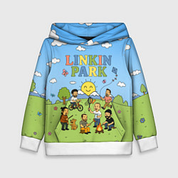 Детская толстовка Linkin Park мультяшный стиль на поляне
