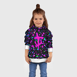 Толстовка-худи детская Doom цветные краски, цвет: 3D-белый — фото 2