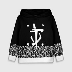 Толстовка-худи детская Doom геометрия линии, цвет: 3D-белый