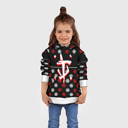 Толстовка-худи детская Doom winter pattern steel, цвет: 3D-белый — фото 2