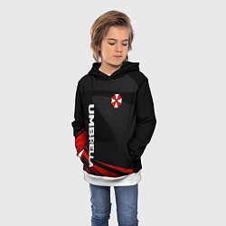 Толстовка-худи детская Umbrella - спорт, цвет: 3D-белый — фото 2