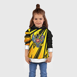 Толстовка-худи детская Российская империя - желтые стрелы, цвет: 3D-белый — фото 2