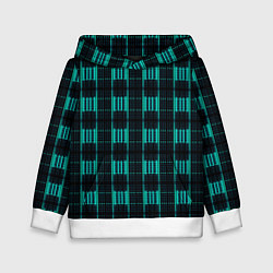 Толстовка-худи детская Color neon blue black, цвет: 3D-белый