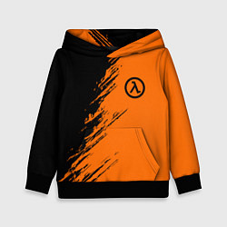 Толстовка-худи детская Half Life - black and orange, цвет: 3D-черный