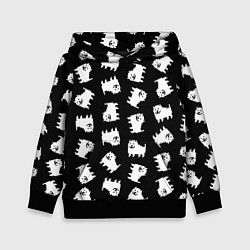 Толстовка-худи детская Annoying dog pattern - Undertale, цвет: 3D-черный