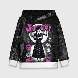 Толстовка-худи детская Уэнсдэй из семейки Аддамс, цвет: 3D-белый