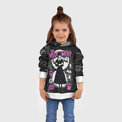 Толстовка-худи детская Уэнсдэй из семейки Аддамс, цвет: 3D-белый — фото 2