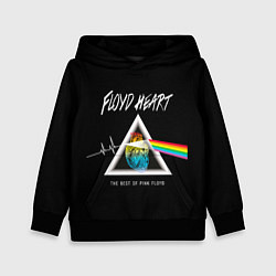 Толстовка-худи детская Pink Floyd сердце, цвет: 3D-черный
