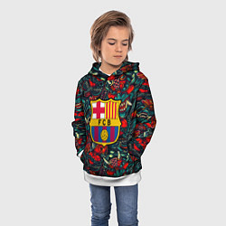 Толстовка-худи детская Barcelona japan tatoo, цвет: 3D-белый — фото 2
