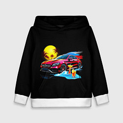 Толстовка-худи детская Mercedes amg, цвет: 3D-белый