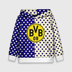 Толстовка-худи детская Borussia точки текстура, цвет: 3D-белый
