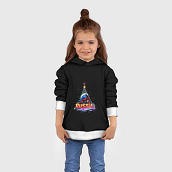 Толстовка-худи детская Ёлка компания, цвет: 3D-белый — фото 2