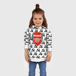Толстовка-худи детская Arsenal ссср паттерн, цвет: 3D-белый — фото 2