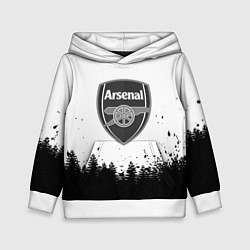 Толстовка-худи детская Arsenal черный лес, цвет: 3D-белый