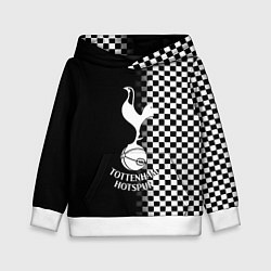 Толстовка-худи детская Тоттенхэм клетка шахматная, цвет: 3D-белый
