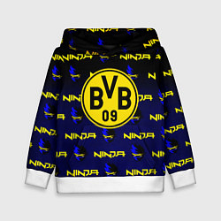 Толстовка-худи детская Borussia ninja x fortnite, цвет: 3D-белый
