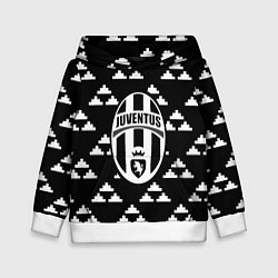 Толстовка-худи детская Juventus геометрия треугольники, цвет: 3D-белый