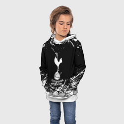 Толстовка-худи детская Тоттенхэм Хотспур белые краски, цвет: 3D-белый — фото 2