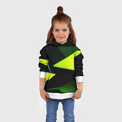 Толстовка-худи детская Geometric shapes, цвет: 3D-белый — фото 2