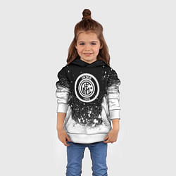Толстовка-худи детская Inter белый всплеск краско, цвет: 3D-белый — фото 2