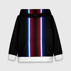 Толстовка-худи детская Color white blue red neon, цвет: 3D-белый