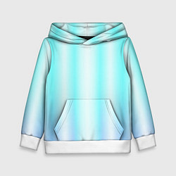 Толстовка-худи детская Neon white blue lines, цвет: 3D-белый