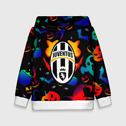 Толстовка-худи детская Juventus хэллоуин неон, цвет: 3D-белый