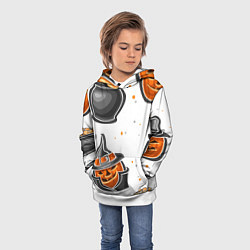 Толстовка-худи детская Candy halloween, цвет: 3D-белый — фото 2