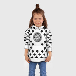 Толстовка-худи детская Bayern Mnchen пики, цвет: 3D-белый — фото 2