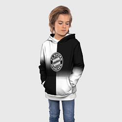 Толстовка-худи детская Бавария Мюнхен геометрия градиент, цвет: 3D-белый — фото 2