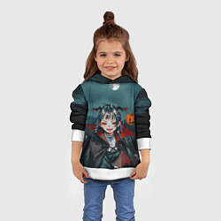 Толстовка-худи детская Вампирша МаоМао - Монолог Фармацевта аниме Хэллоуи, цвет: 3D-белый — фото 2