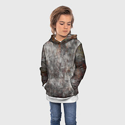 Толстовка-худи детская Абстракция - gray stone, цвет: 3D-белый — фото 2