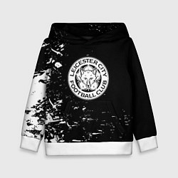 Толстовка-худи детская Лестер сити краски белые, цвет: 3D-белый