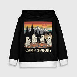 Толстовка-худи детская Приведения на кемпинге, цвет: 3D-белый