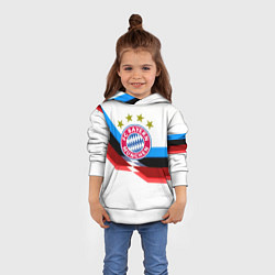 Толстовка-худи детская Бавария Мюнхен геометрия спорт, цвет: 3D-белый — фото 2