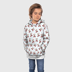Толстовка-худи детская Рождественские гонщики, цвет: 3D-белый — фото 2