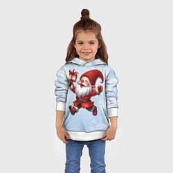 Толстовка-худи детская Подарок от гнома, цвет: 3D-белый — фото 2