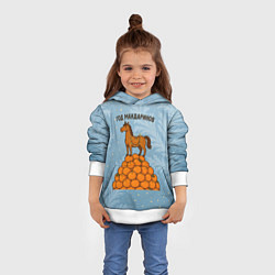 Толстовка-худи детская Год мандаринов 2026, цвет: 3D-белый — фото 2