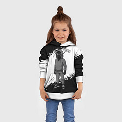 Толстовка-худи детская Окак - кот мем, цвет: 3D-белый — фото 2